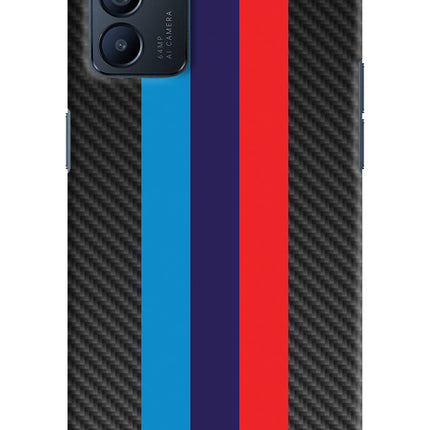 BMW Stripes Pattern Oppo Reno6 5G Hard Case Back Cover by Casekaro