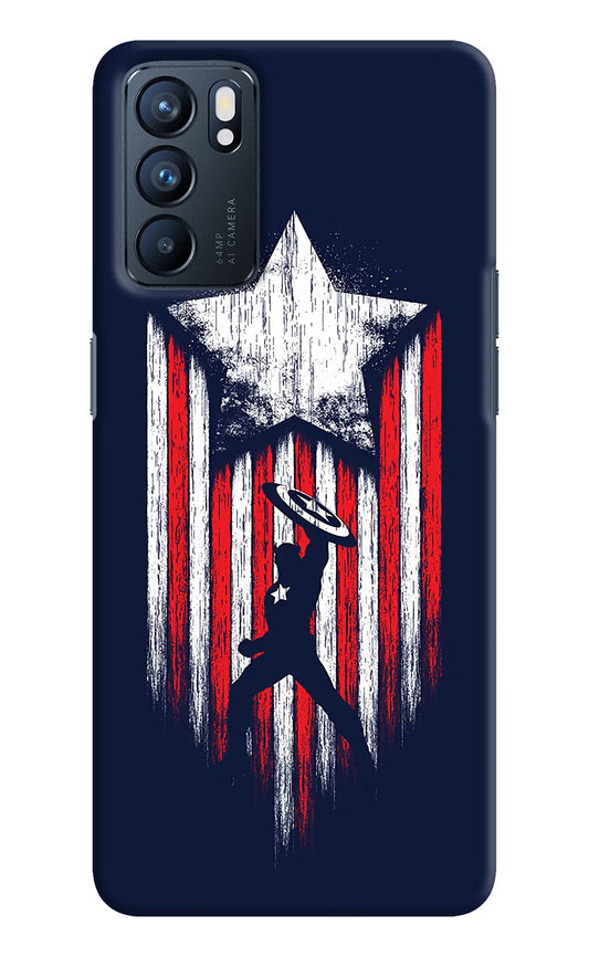 Captain America Marvel Art Oppo Reno6 5G Hard Case Back Cover by Casekaro