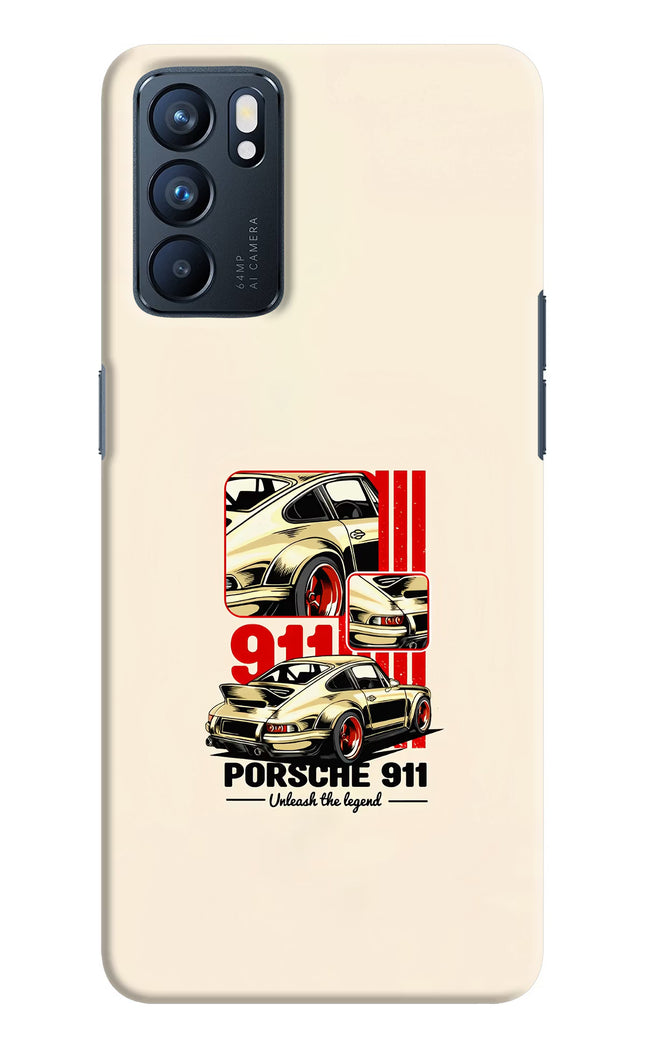 Classic Porsche 911 Oppo Reno6 5G Hard Case Back Cover by Casekaro