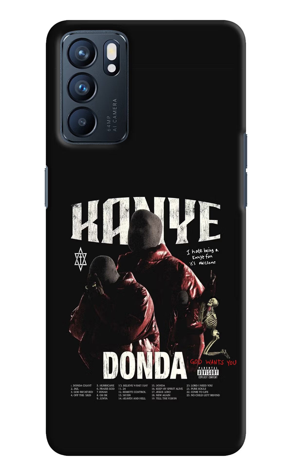 Donda Kanye West Oppo Reno6 5G Hard Case Back Cover by Casekaro
