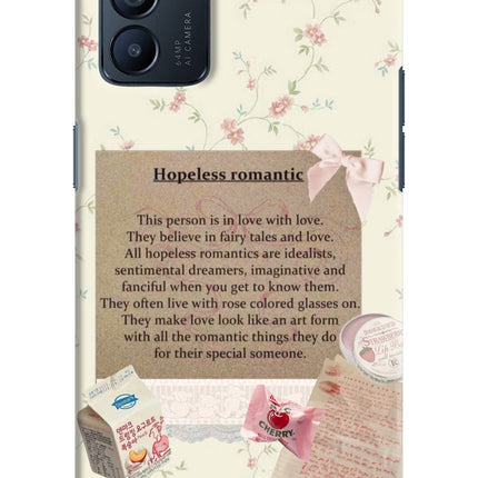 Hopeless Romantic Oppo Reno6 5G Hard Case Back Cover by Casekaro