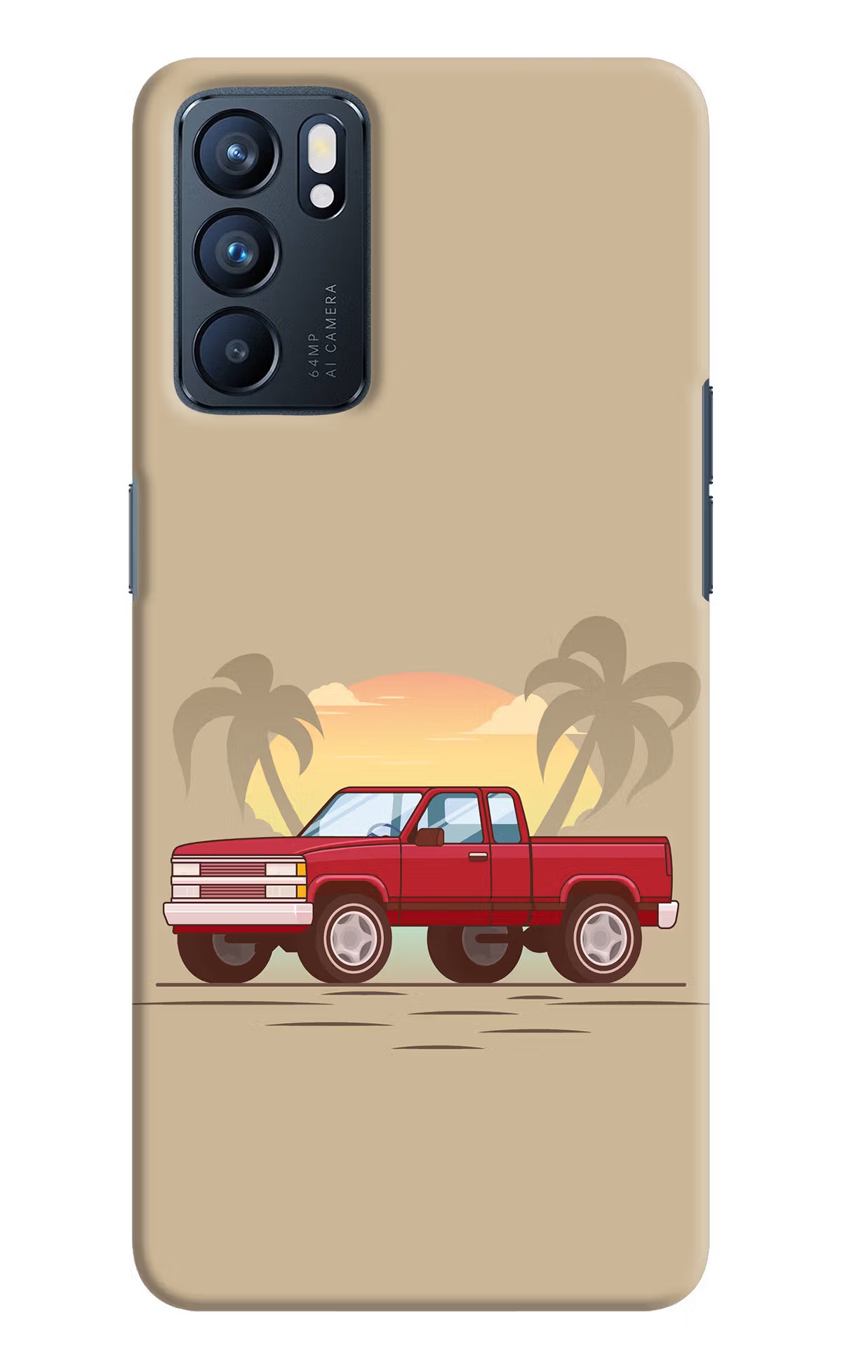 Desert Classic Drive Oppo Reno6 5G Hard Case Back Cover by Casekaro