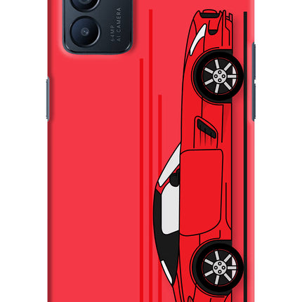 Red Velocity Oppo Reno6 5G Hard Case Back Cover by Casekaro