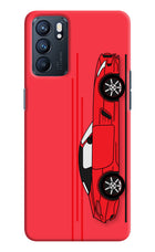 Red Velocity Oppo Reno6 5G Hard Case Back Cover by Casekaro