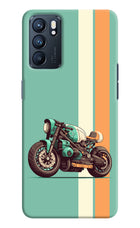 Striped Moto Drift Oppo Reno6 5G Hard Case Back Cover by Casekaro