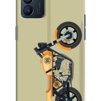 Vertical Speedster Oppo Reno6 5G Hard Case Back Cover by Casekaro