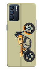 Vertical Speedster Oppo Reno6 5G Hard Case Back Cover by Casekaro