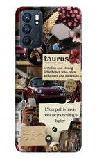 Taurus Zodiac Oppo Reno6 5G Hard Case Back Cover by Casekaro