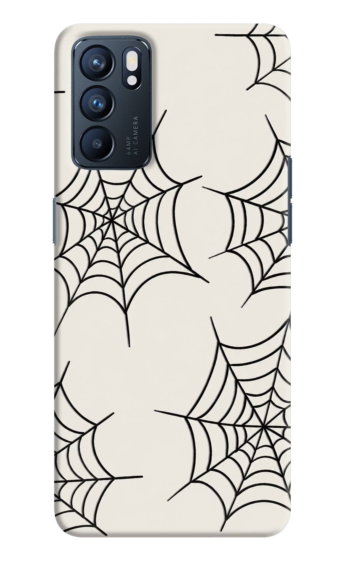 Spider Web Oppo Reno6 5G Hard Case Back Cover by Casekaro