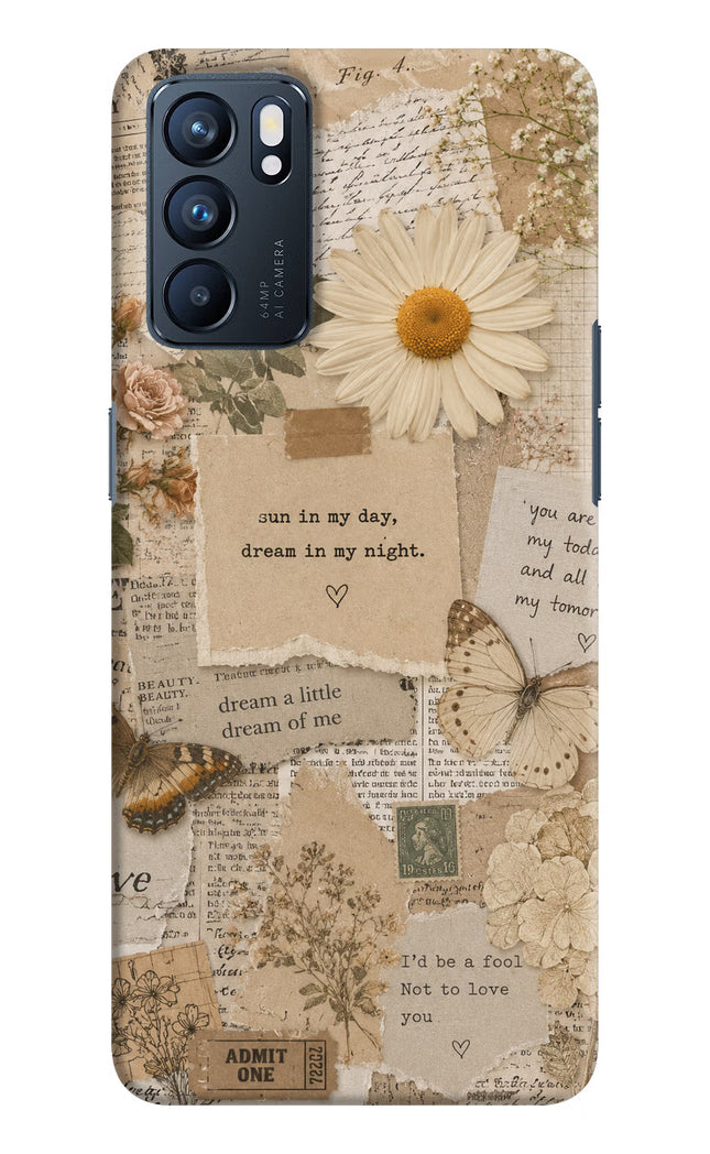 Vintage case Oppo Reno6 5G Hard Case Back Cover by Casekaro