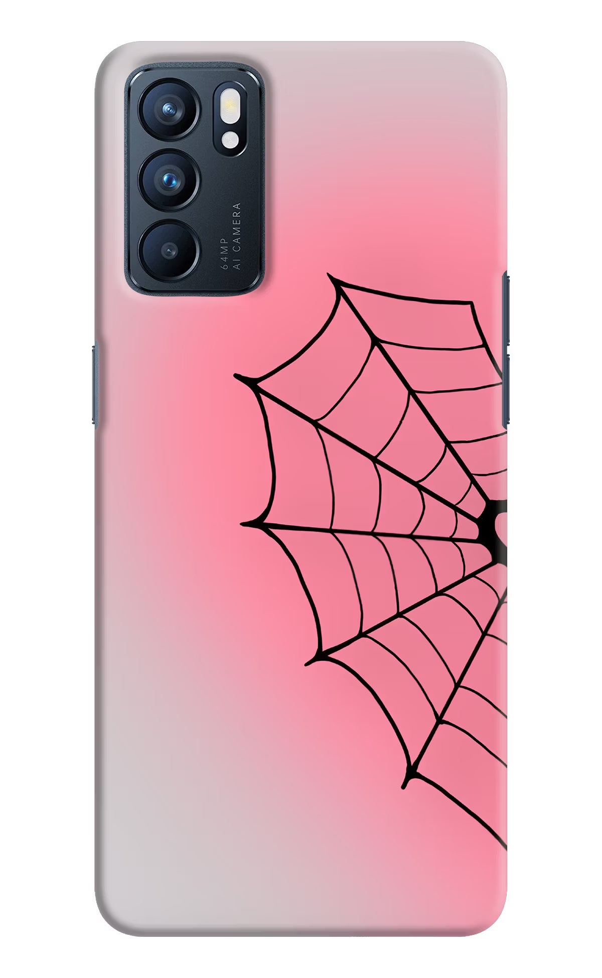 Pink Web Oppo Reno6 5G Back Cover