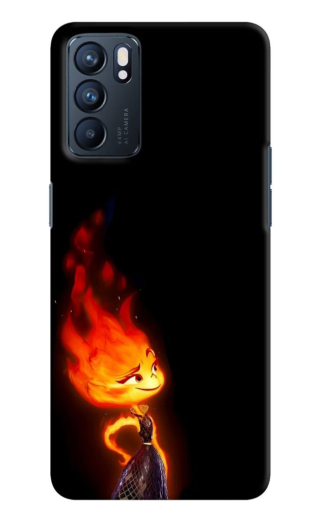 Ember Flame Oppo Reno6 5G Hard Case Back Cover by Casekaro