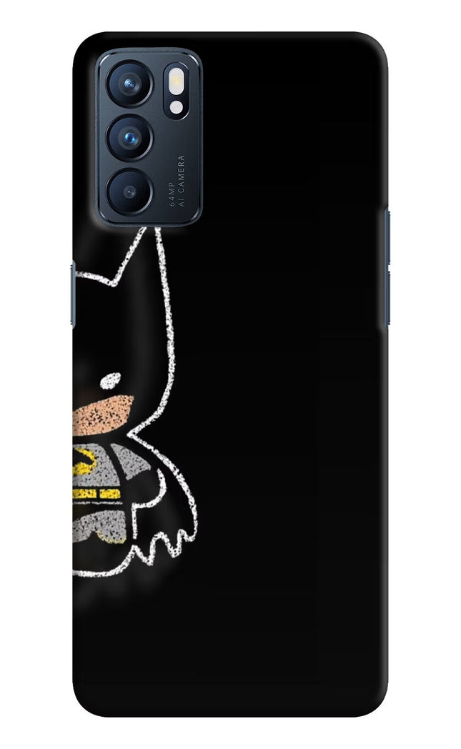 Bat Kitty Oppo Reno6 5G Hard Case Back Cover by Casekaro