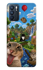 Minecraft Cat Chaos Oppo Reno6 5G Hard Case Back Cover by Casekaro