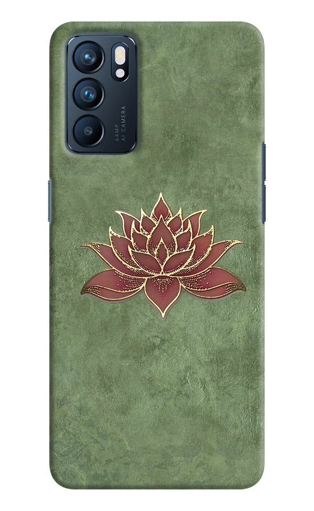 Lotus Grace Oppo Reno6 5G Hard Case Back Cover by Casekaro