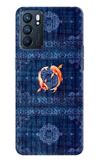 Koi Blue Oppo Reno6 5G Hard Case Back Cover by Casekaro