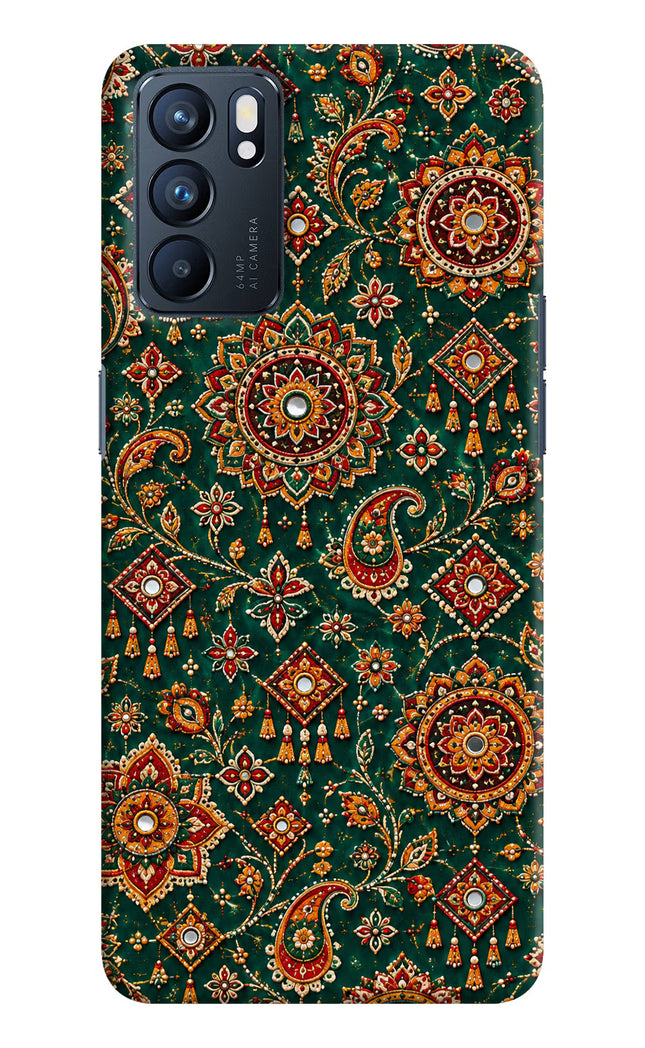 Green Pataka Oppo Reno6 5G Hard Case Back Cover by Casekaro