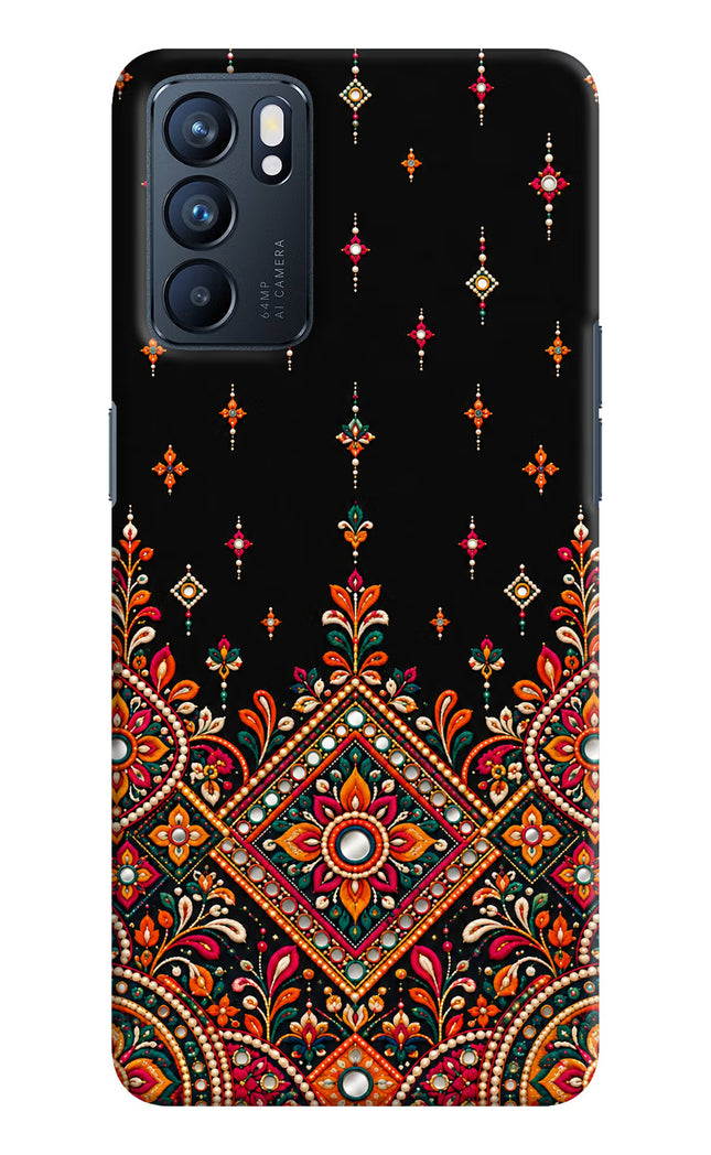 Noir Mehfil Oppo Reno6 5G Hard Case Back Cover by Casekaro