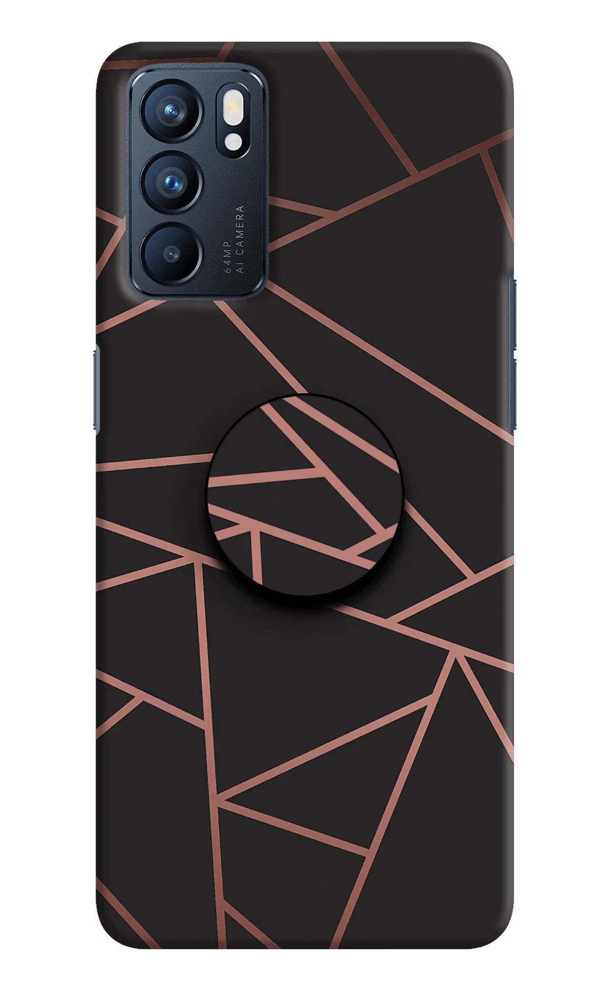 Geometric Pattern Oppo Reno6 5G Pop Case by Casekaro