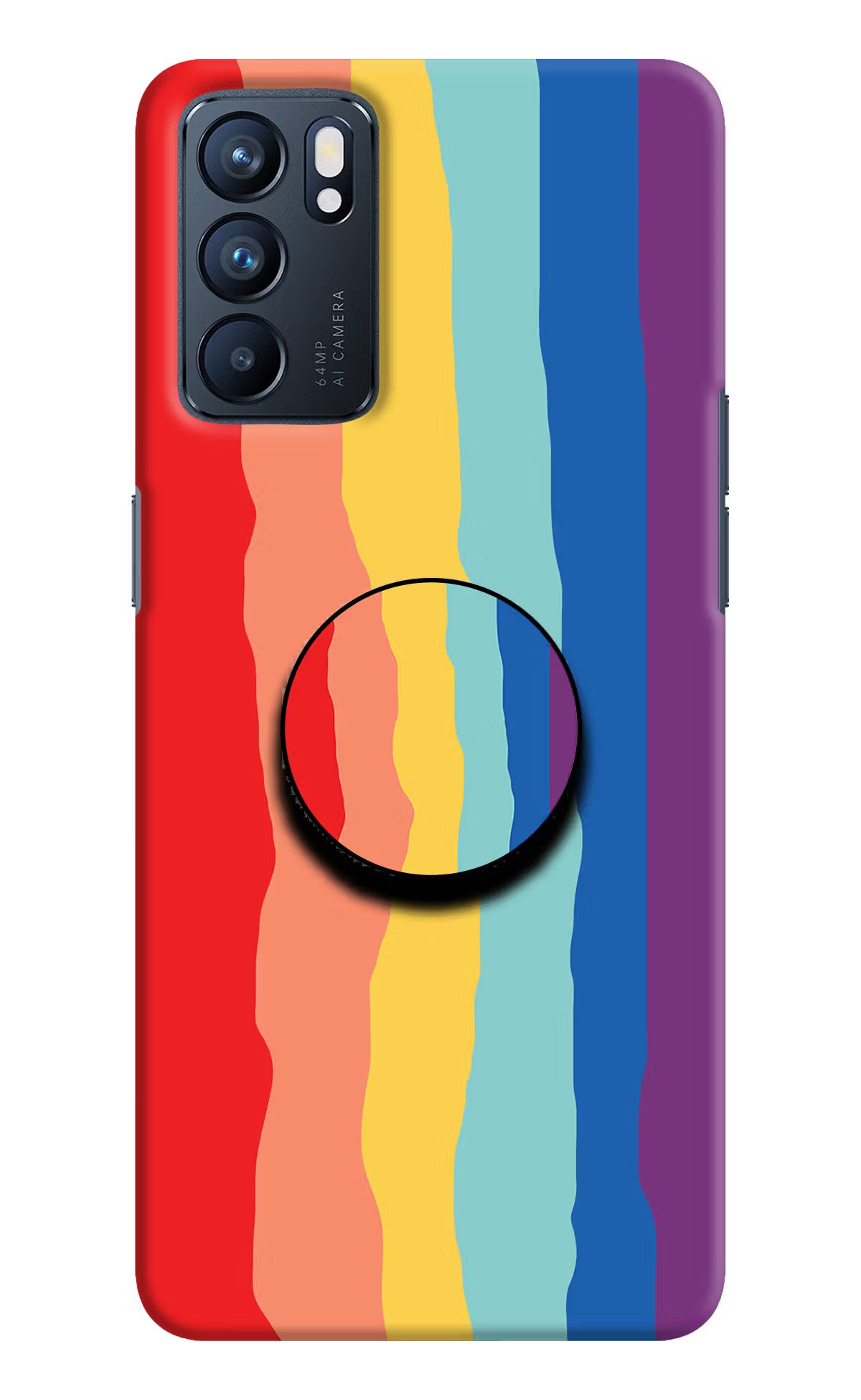 Rainbow Oppo Reno6 5G Pop Case by Casekaro