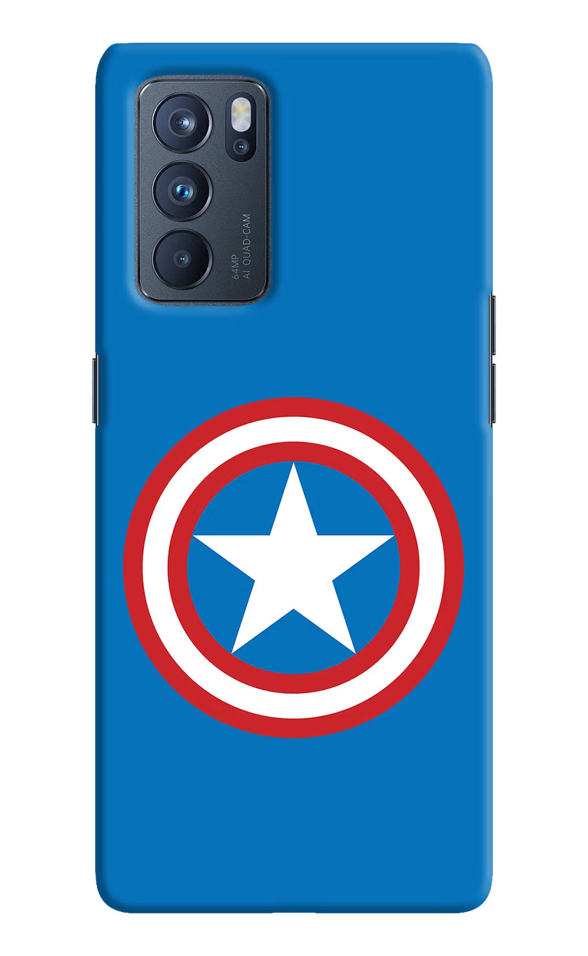 Captain America Logo Oppo Reno6 Pro 5G Hard Case Back Cover by Casekaro
