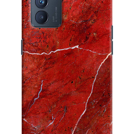 Red Marble Design Oppo Reno6 Pro 5G Hard Case Back Cover by Casekaro