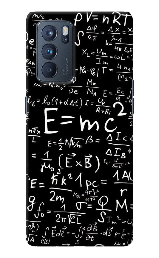 Physics Albert Einstein Formula Oppo Reno6 Pro 5G Back Cover