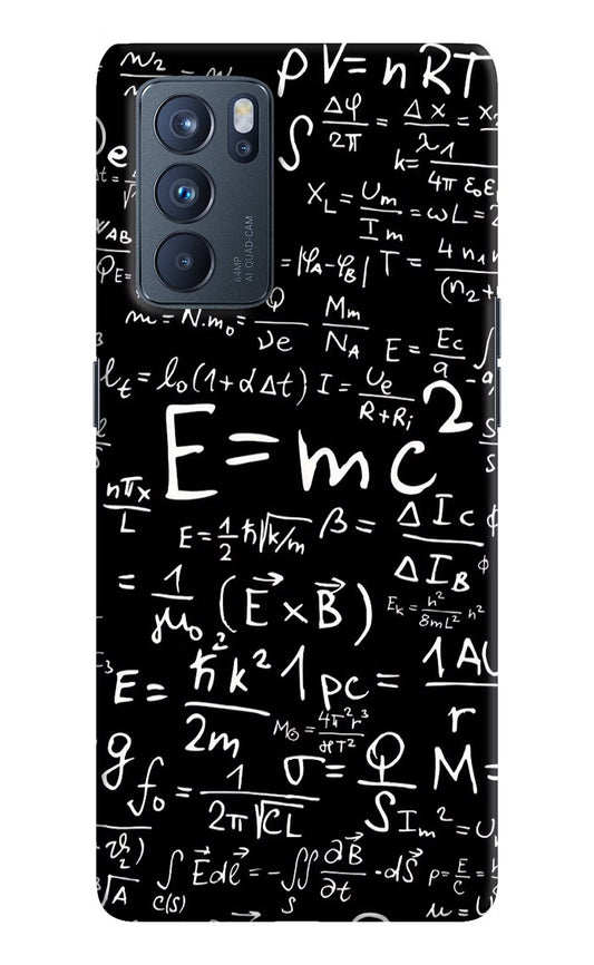 Physics Formula Oppo Reno6 Pro 5G Hard Case Back Cover by Casekaro