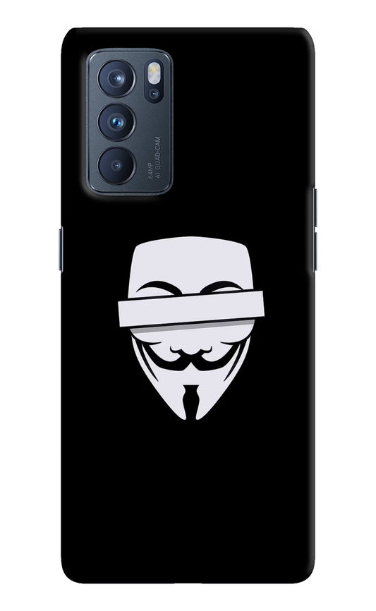 Anonymous Face Oppo Reno6 Pro 5G Hard Case Back Cover by Casekaro