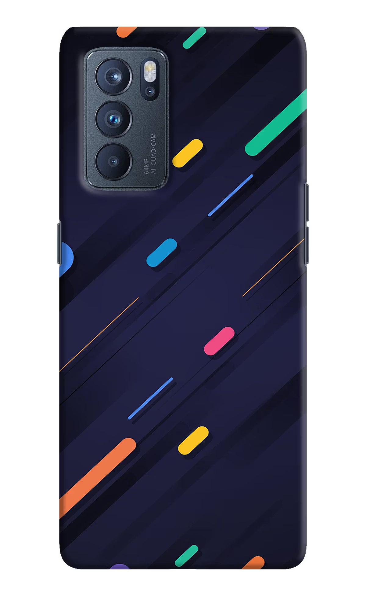 Abstract Design Oppo Reno6 Pro 5G Hard Case Back Cover by Casekaro
