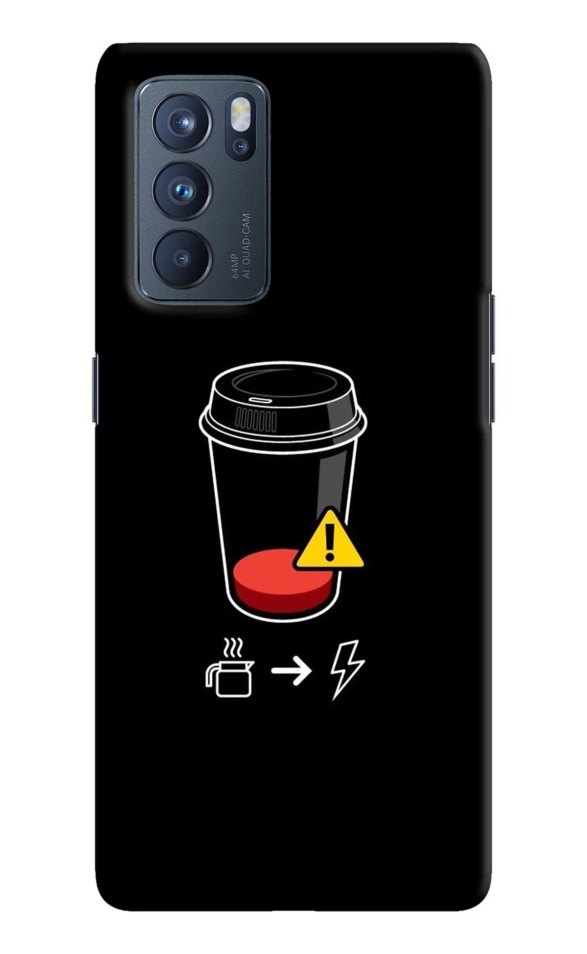 Coffee Oppo Reno6 Pro 5G Hard Case Back Cover by Casekaro