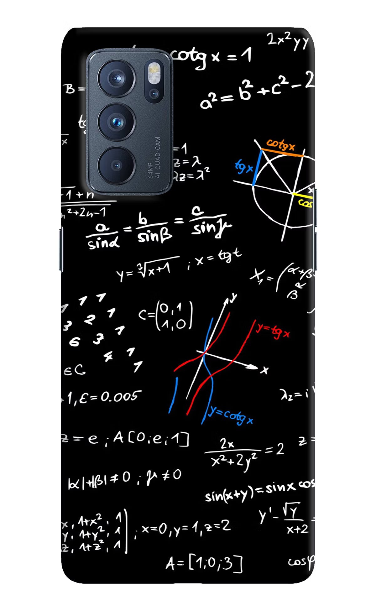 Mathematics Formula Oppo Reno6 Pro 5G Hard Case Back Cover by Casekaro