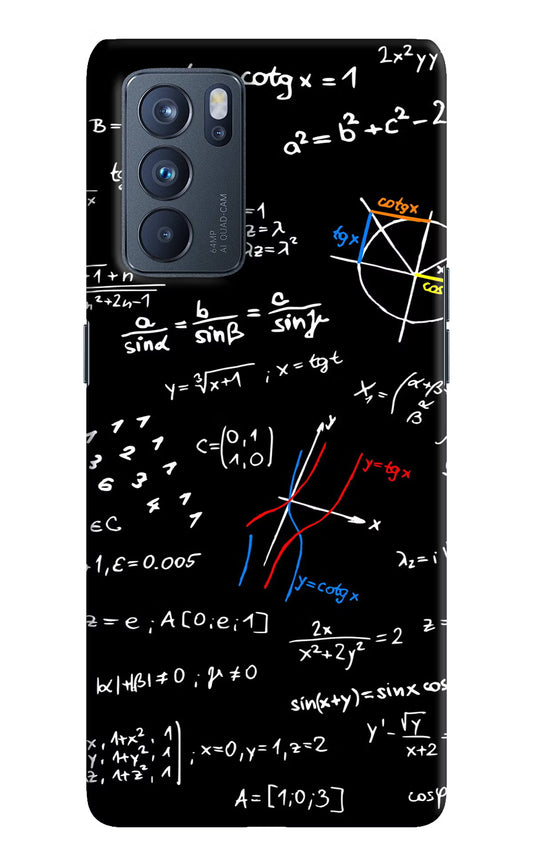 Mathematics Formula Oppo Reno6 Pro 5G Hard Case Back Cover by Casekaro