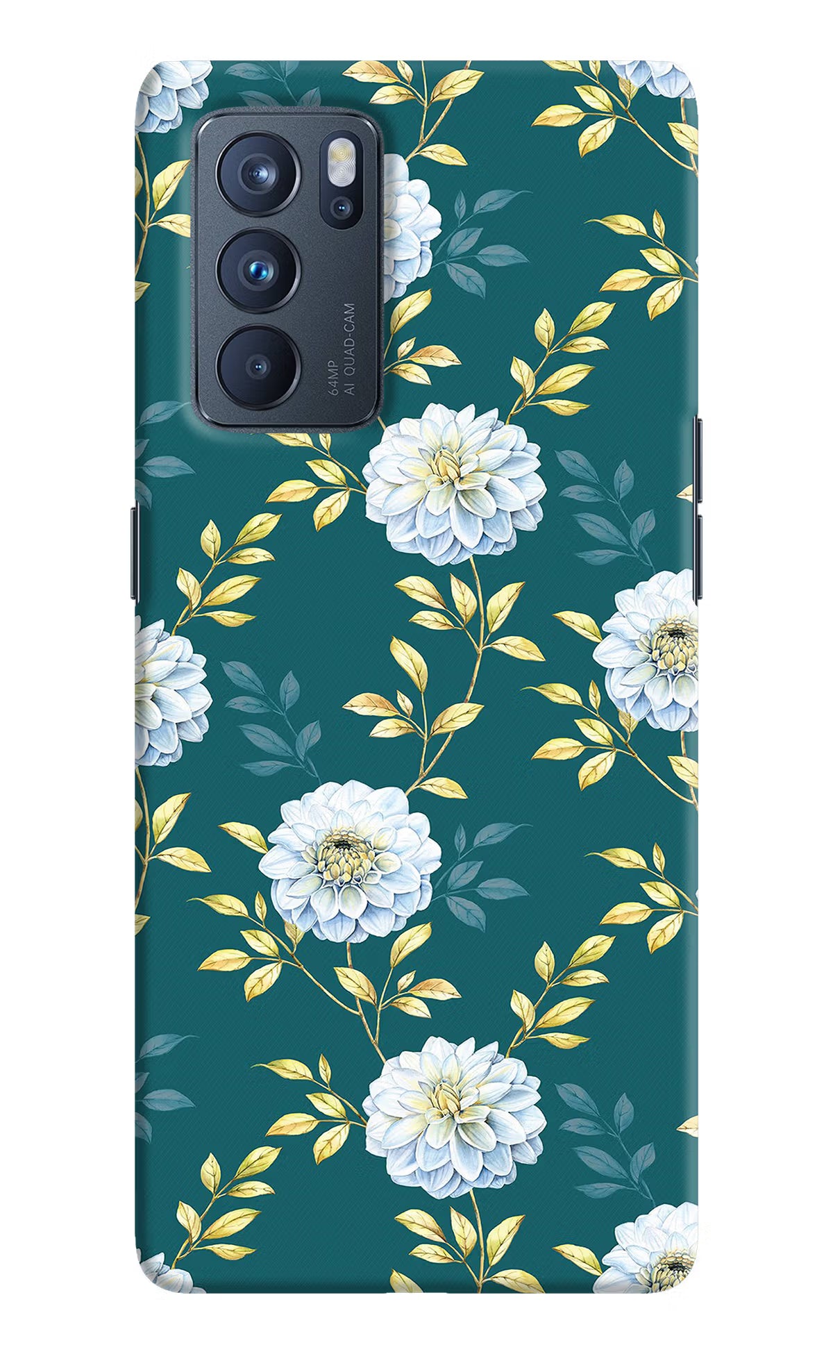 Flowers Oppo Reno6 Pro 5G Hard Case Back Cover by Casekaro
