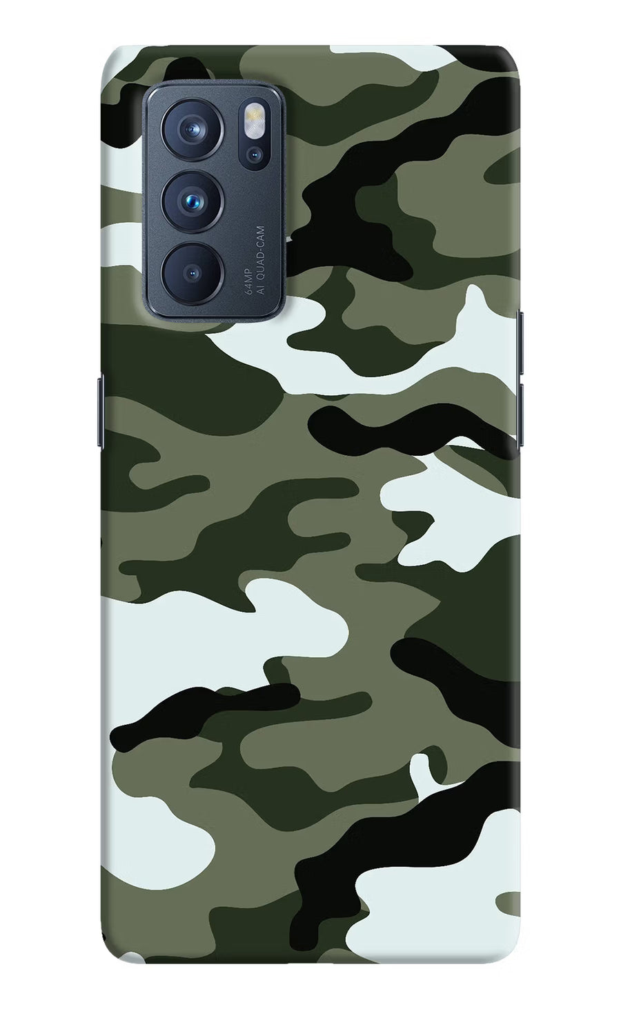 Camouflage Oppo Reno6 Pro 5G Back Cover, Hard case