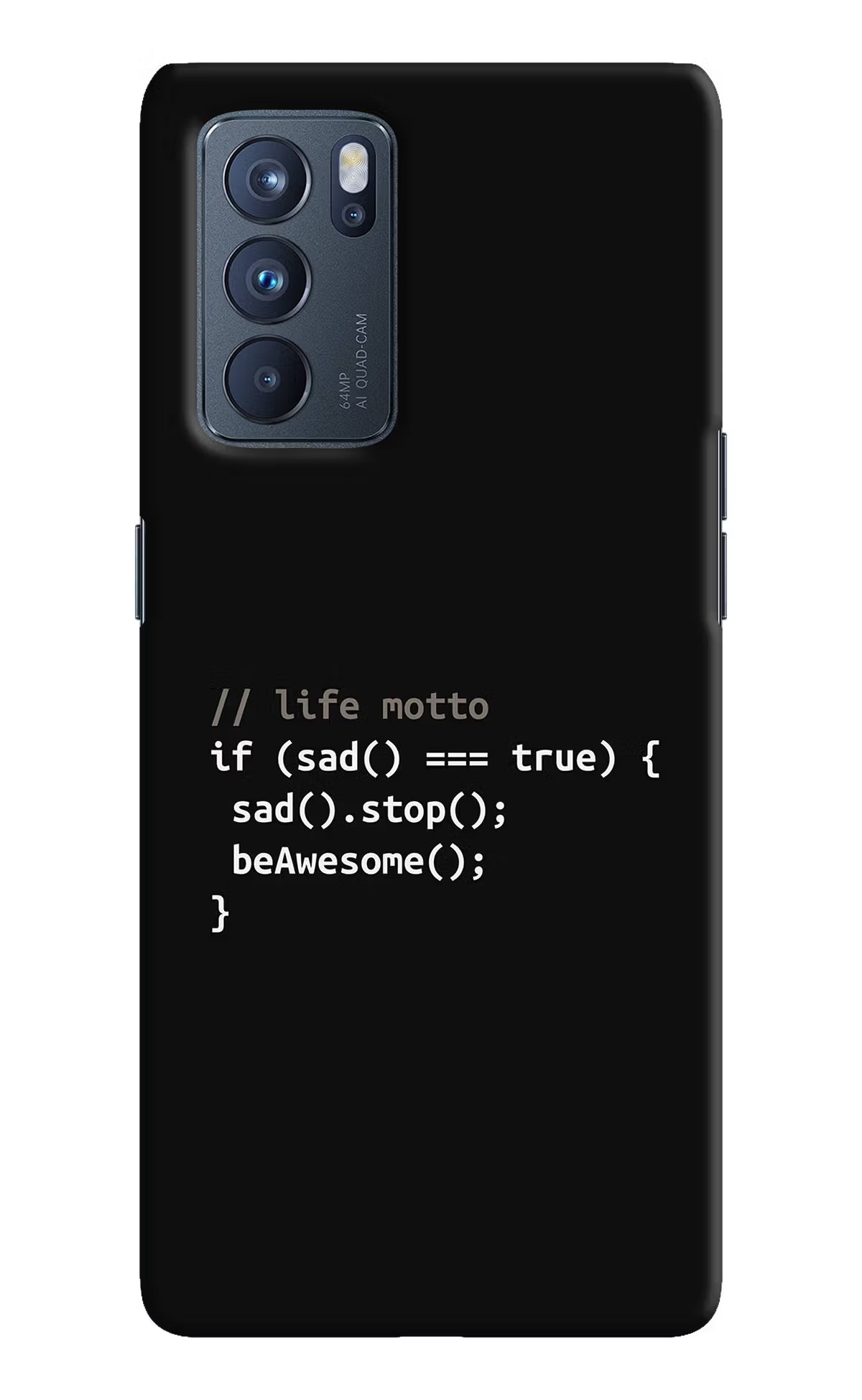 Life Motto Code Oppo Reno6 Pro 5G Hard Case Back Cover by Casekaro