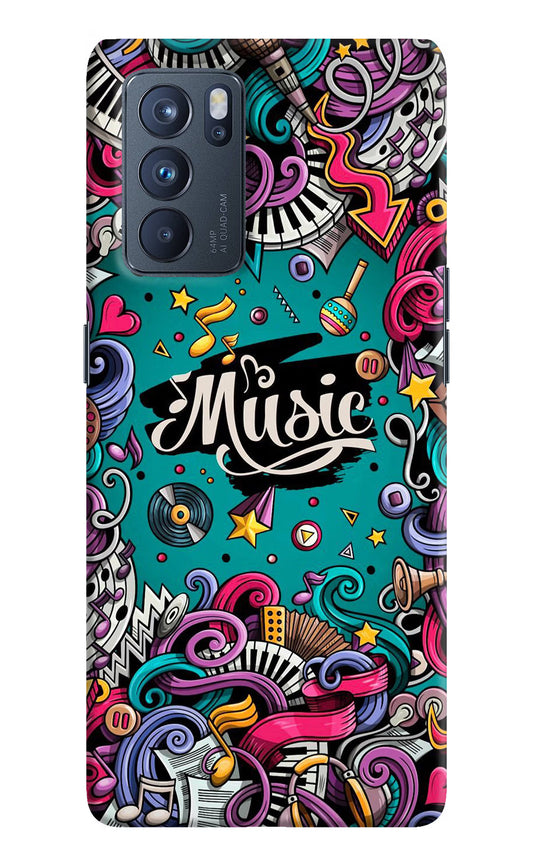 Music Graffiti Oppo Reno6 Pro 5G Hard Case Back Cover by Casekaro