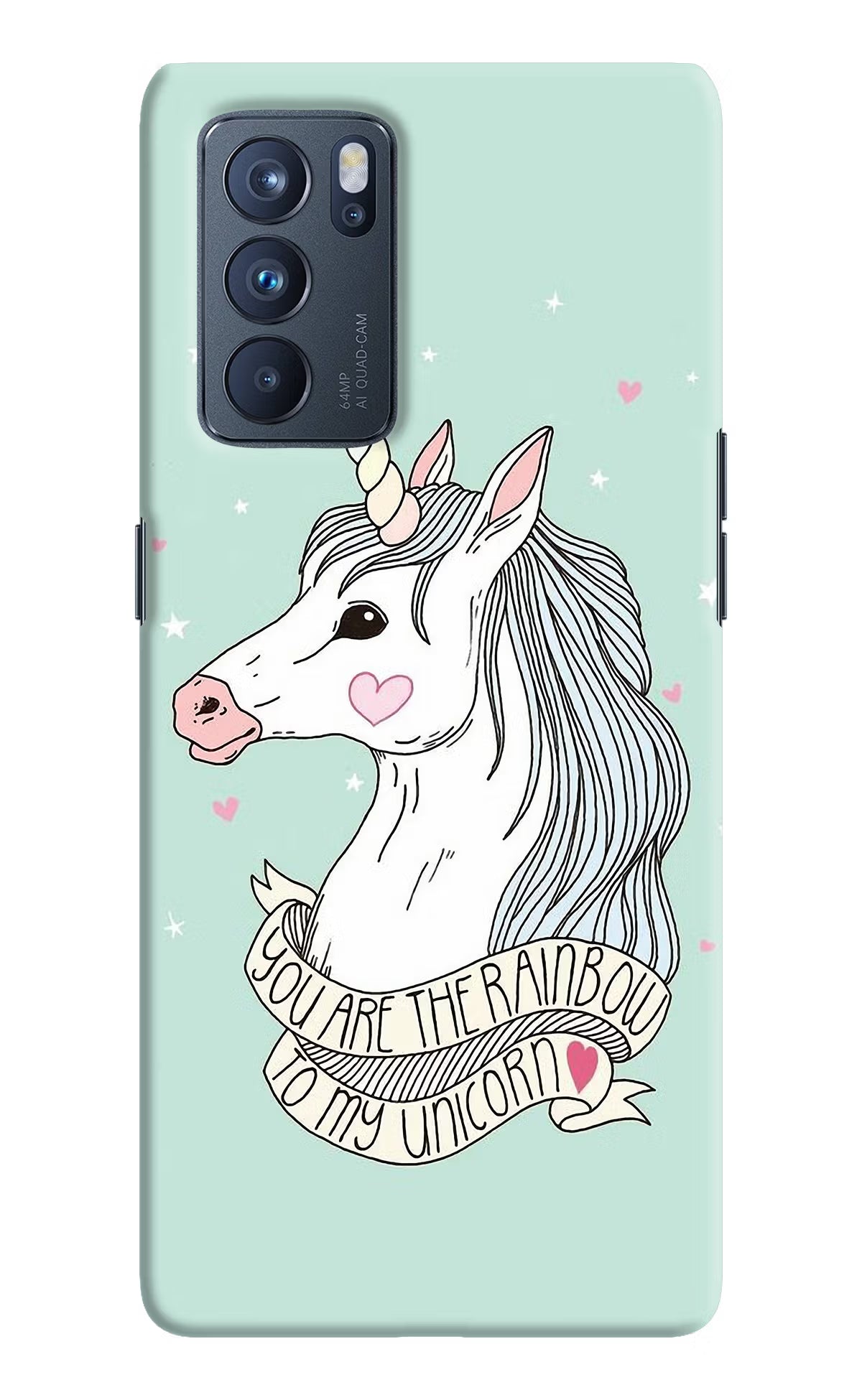 Unicorn Wallpaper Oppo Reno6 Pro 5G Hard Case Back Cover by Casekaro
