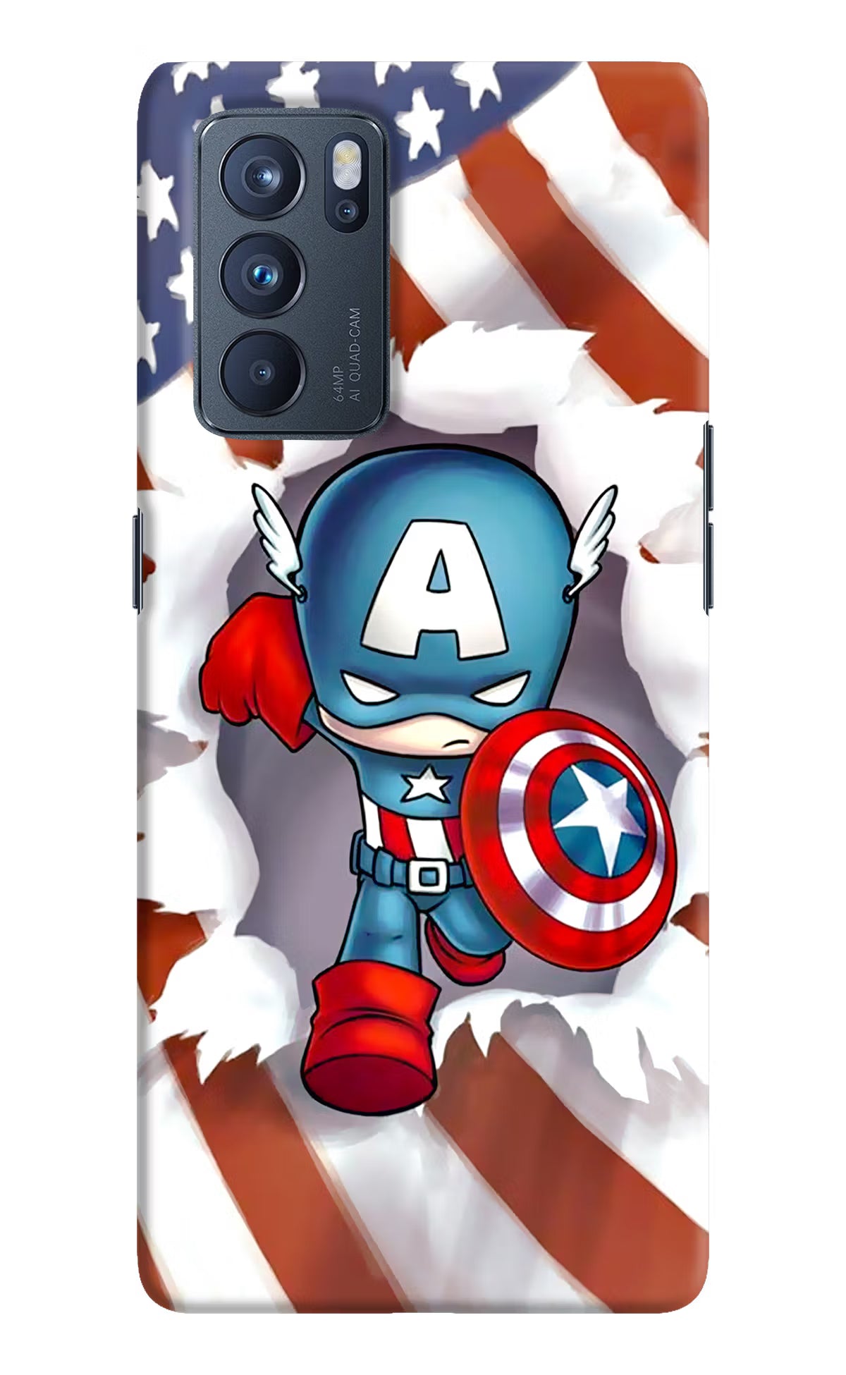 Captain America Oppo Reno6 Pro 5G Hard Case Back Cover by Casekaro
