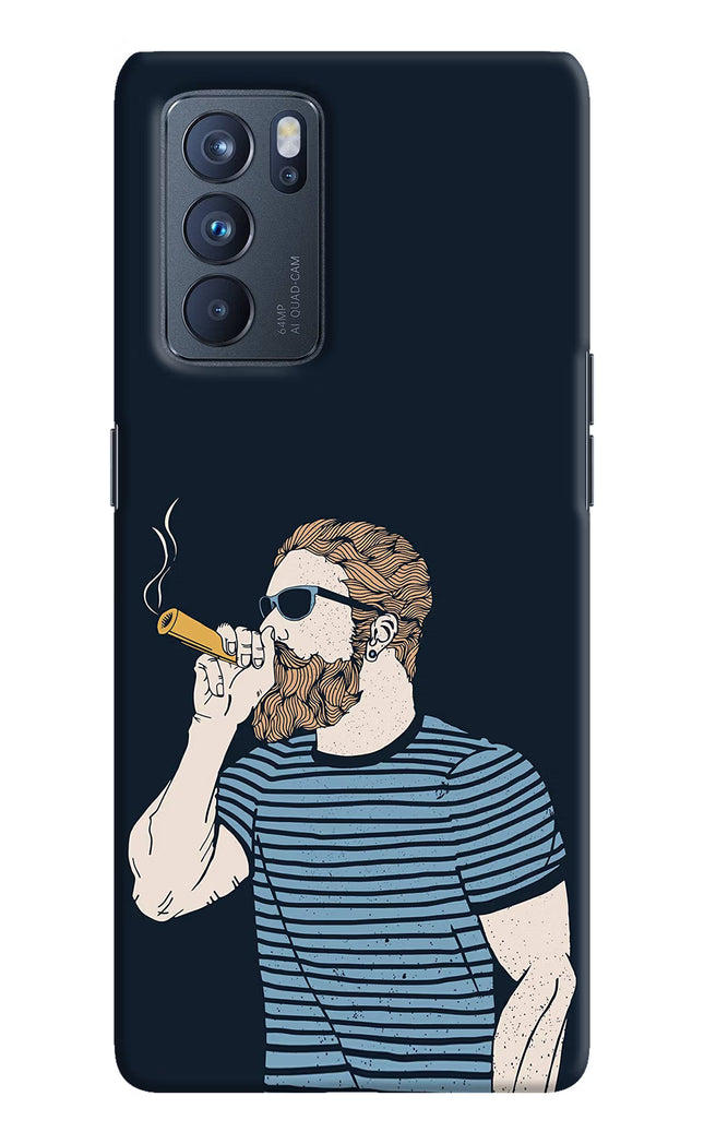 Smoking Oppo Reno6 Pro 5G Hard Case Back Cover by Casekaro