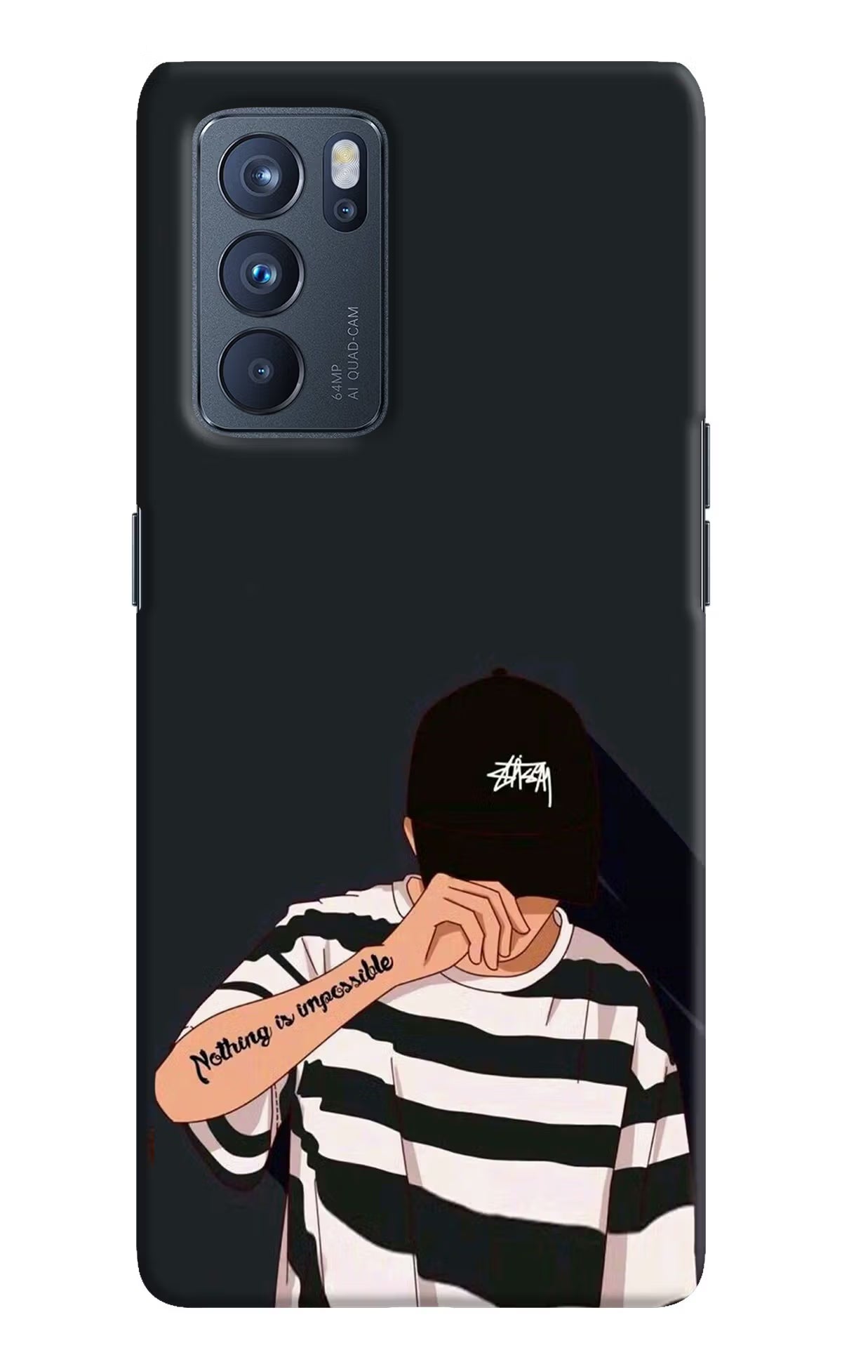 Aesthetic Boy Oppo Reno6 Pro 5G Hard Case Back Cover by Casekaro