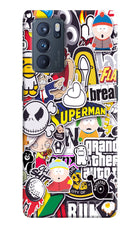 Sticker Bomb Oppo Reno6 Pro 5G Hard Case Back Cover by Casekaro