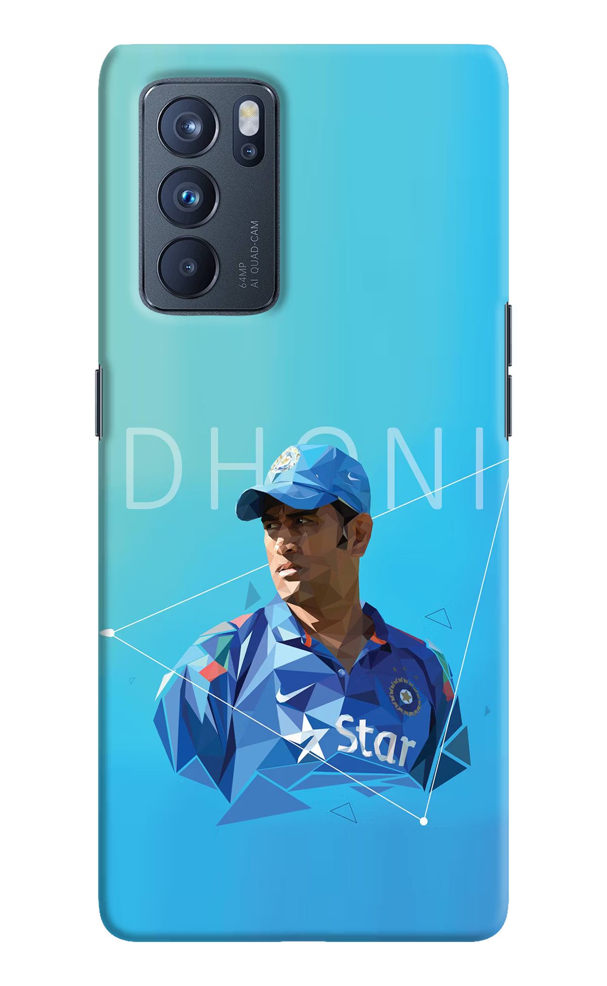Dhoni Artwork Oppo Reno6 Pro 5G Hard Case Back Cover by Casekaro