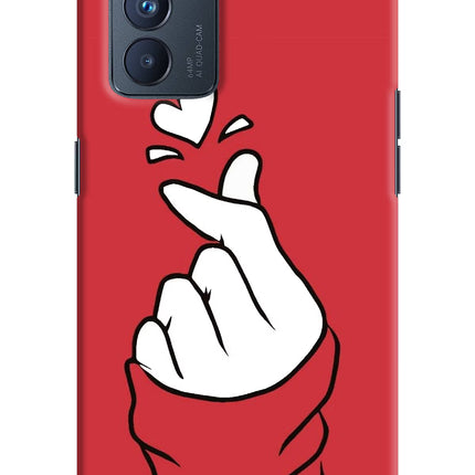 Korean Love Sign Oppo Reno6 Pro 5G Hard Case Back Cover by Casekaro