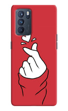 Korean Love Sign Oppo Reno6 Pro 5G Hard Case Back Cover by Casekaro
