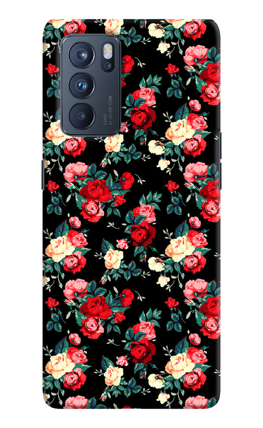 Rose Pattern Oppo Reno6 Pro 5G Hard Case Back Cover by Casekaro