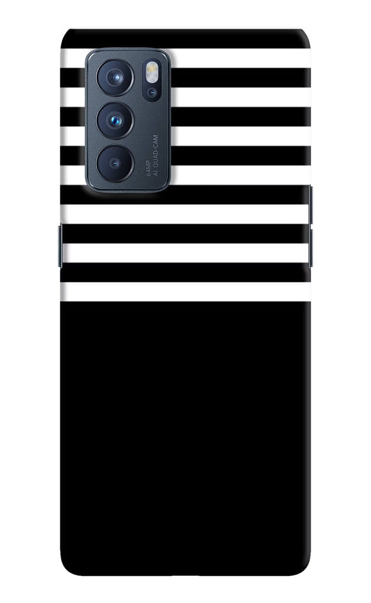 Black and White Print Oppo Reno6 Pro 5G Hard Case Back Cover by Casekaro