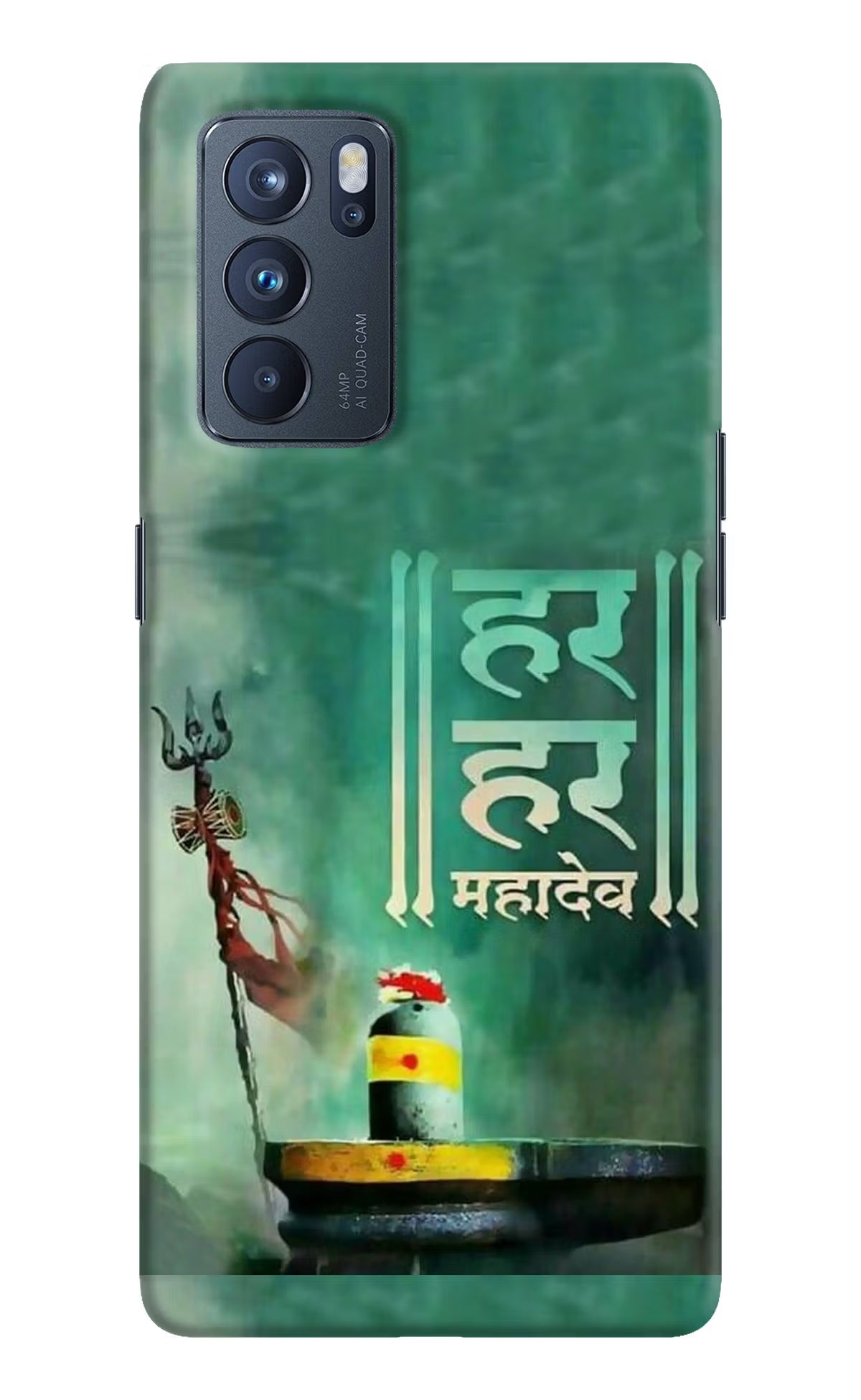 Har Har Mahadev Shivling Oppo Reno6 Pro 5G Hard Case Back Cover by Casekaro