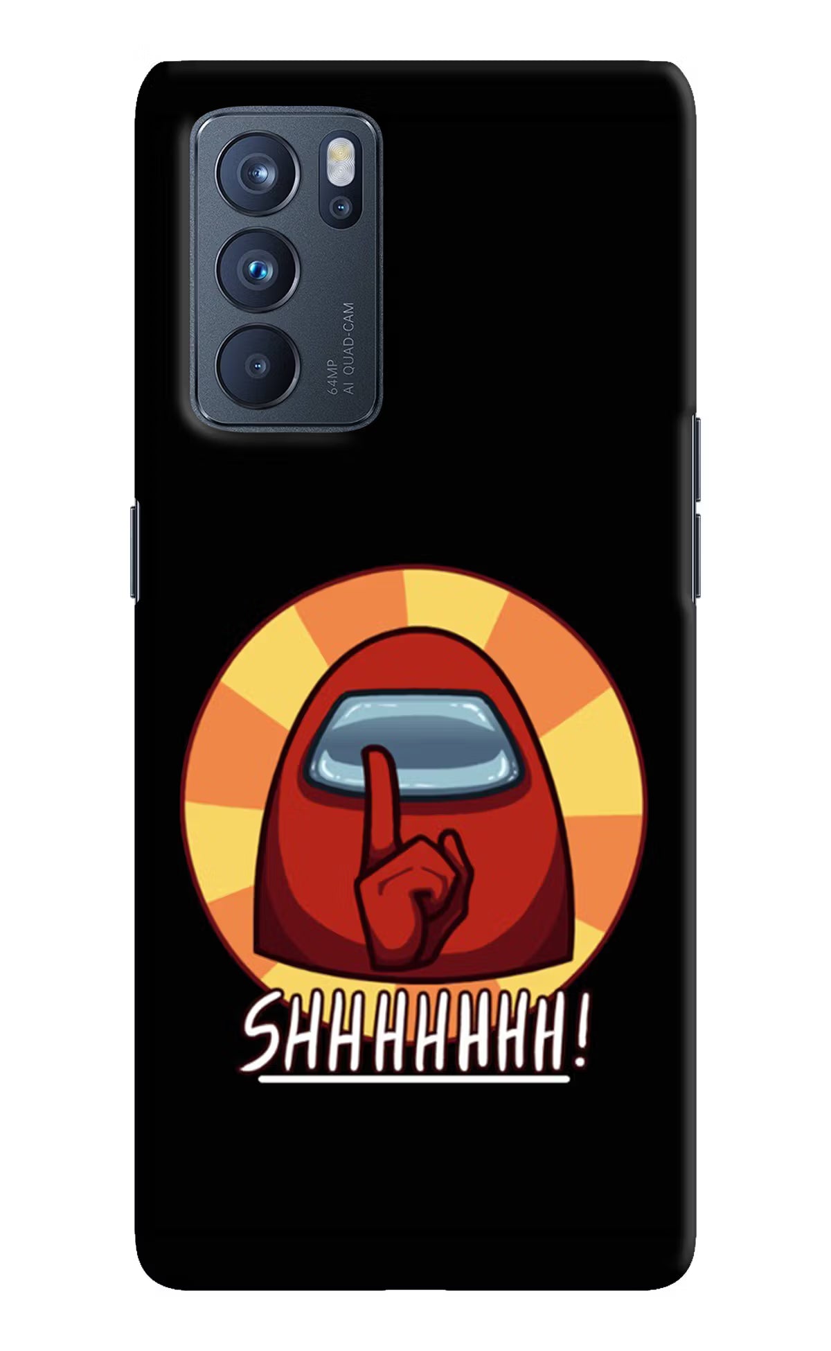 Among Us Shhh! Oppo Reno6 Pro 5G Hard Case Back Cover by Casekaro
