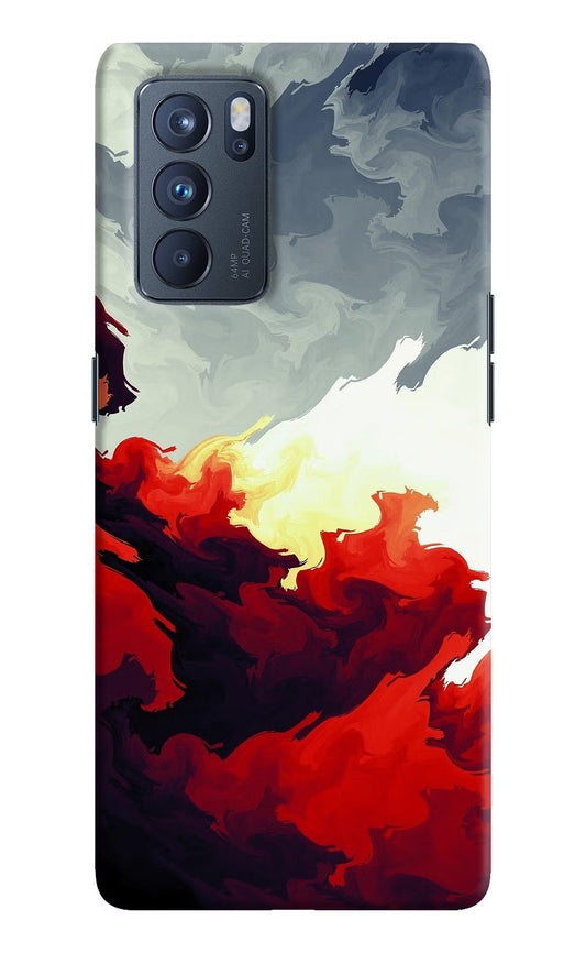Fire Cloud Oppo Reno6 Pro 5G Hard Case Back Cover by Casekaro